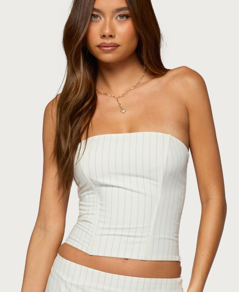 Women's Maeve Pinstripe Strapless Corset