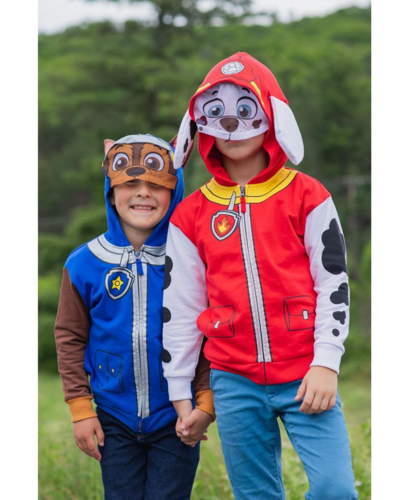 Toddler Boys Rubble Chase Skye Fleece Zip Up Pullover Hoodie to
