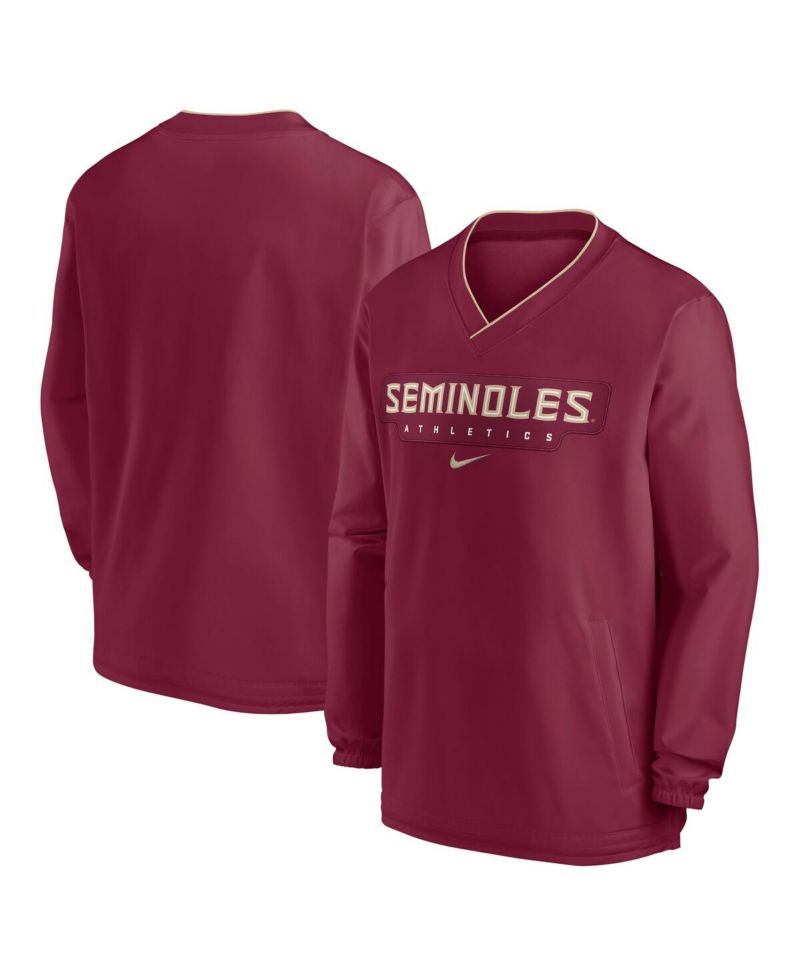 Men's Garnet Florida State Seminoles 2024 Sideline Pullover Windshirt
