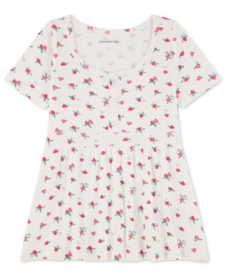 Girls' 5-16 Scoop Neck Short-Sleeve Top