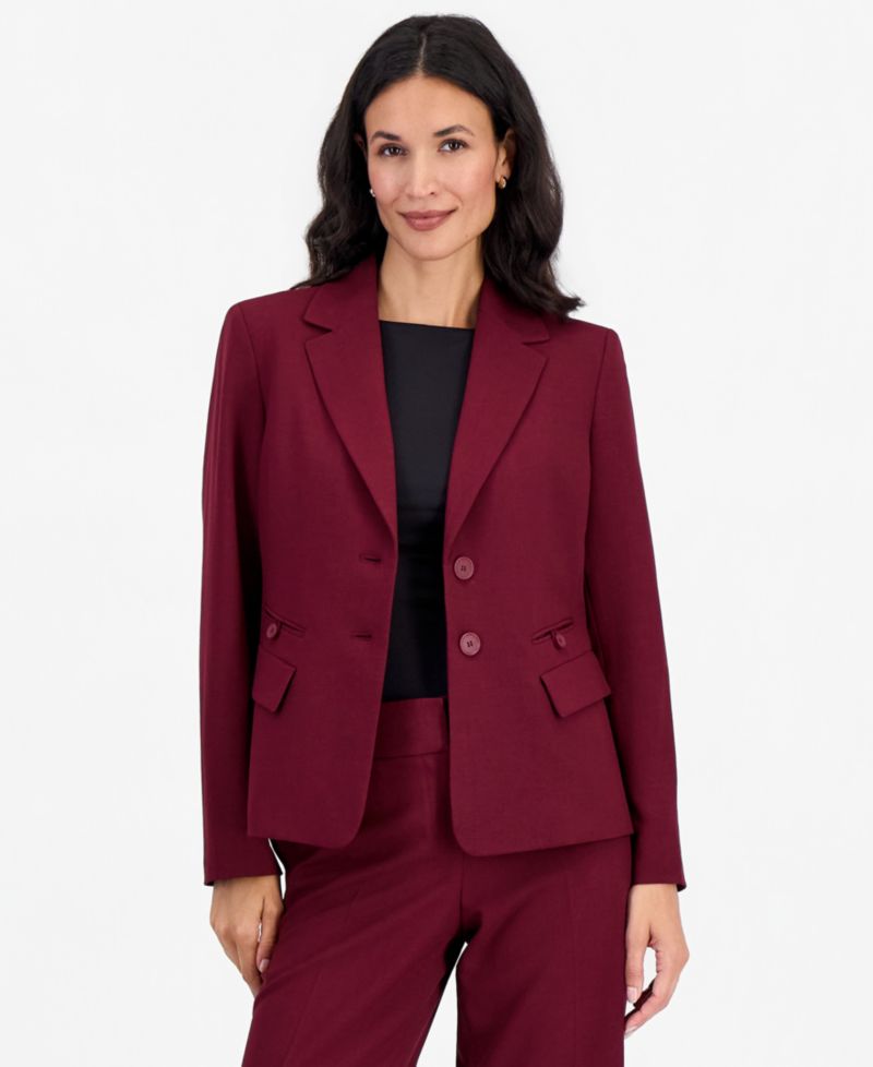 Women's Stretch Wide Leg 2-Piece Pant Suit