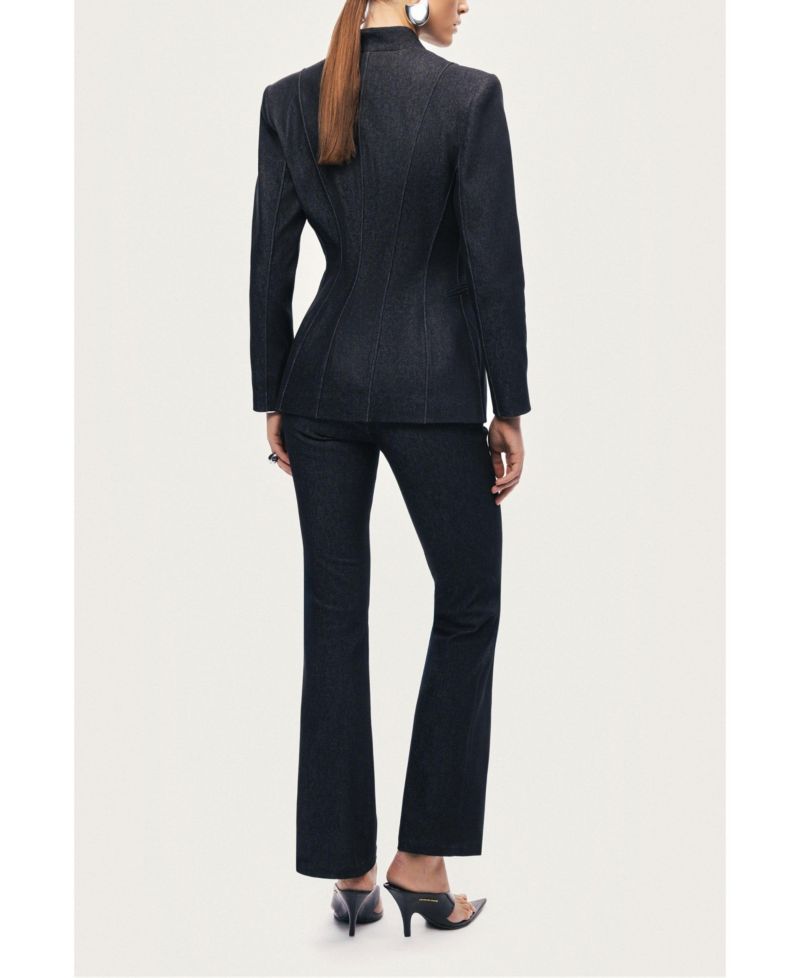 Women's High-Rise Tailored Straight-Leg Pants