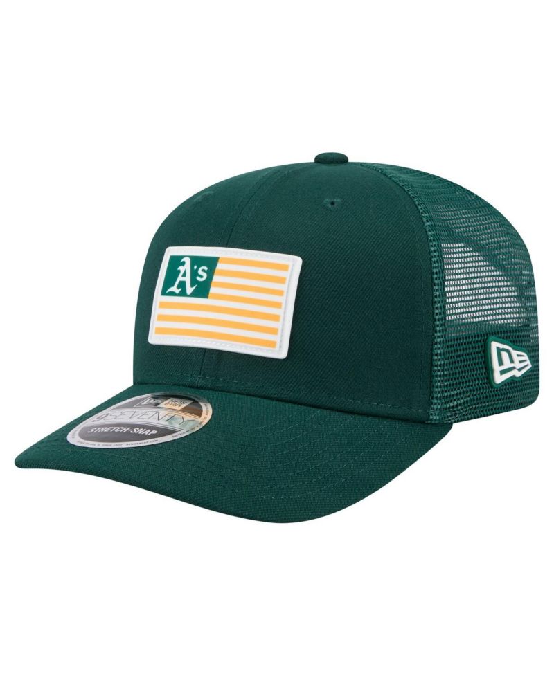 Men's Green Athletics Flag 9SEVENTY Stretch-Snap Hat