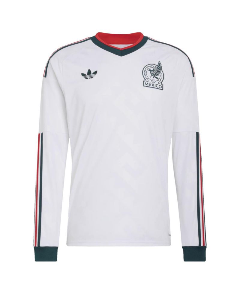 Men's White Mexico National Team FIFA X World Cup 2026 Away Replica Long Sleeve Jersey