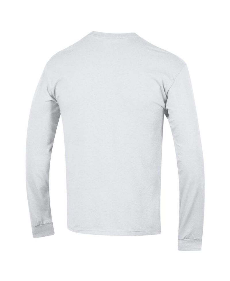 Men's Crimson Alabama Crimson Tide Arch Over Logo 2-Hit Long Sleeve T-Shirt