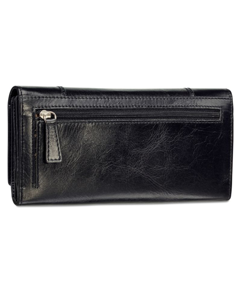 Casablanca Collection RFID Secure Ladies Trifold Wing Wallet