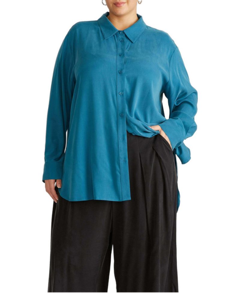 Plus Size Cooling Stretch Cupro Artist Shirt