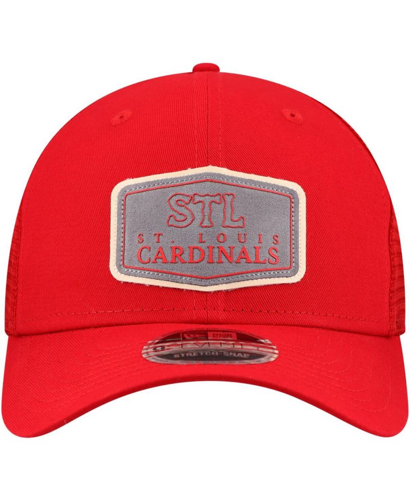 Men's Red St. Louis Cardinals Labeled 9SEVENTY Stretch-Snap Hat