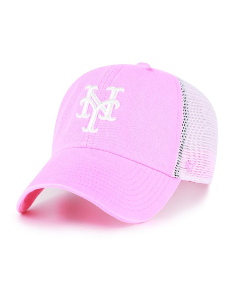 Women's Pink New York Mets Summer Fun Trucker Clean Up Adjustable Hat