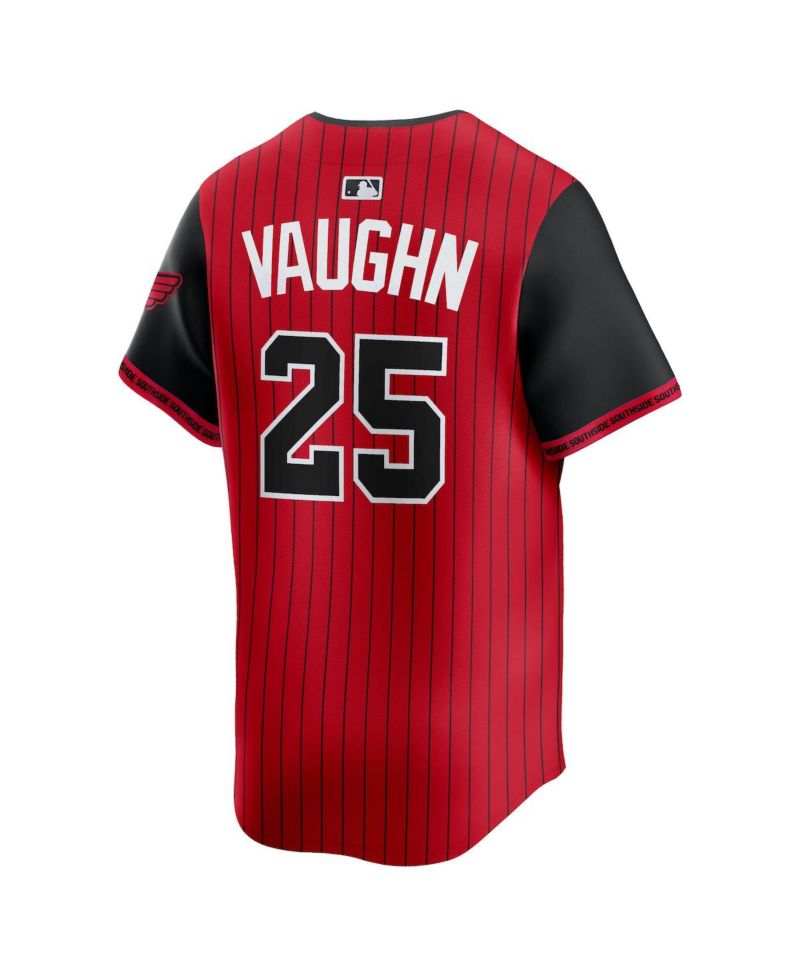 Men's Andrew Vaughn Red/Black Chicago White Sox 2025 City Connect Limited Player Jersey