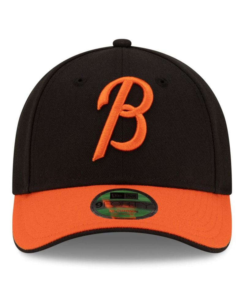 Men's Black/Orange Baltimore Orioles Player Replica 9FORTY Adjustable Hat