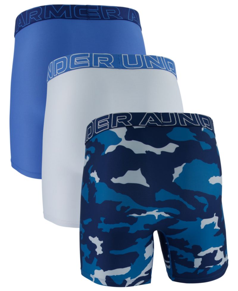 Men's Performance Tech Mesh Novelty 6" Boxer Briefs, 3-Pack