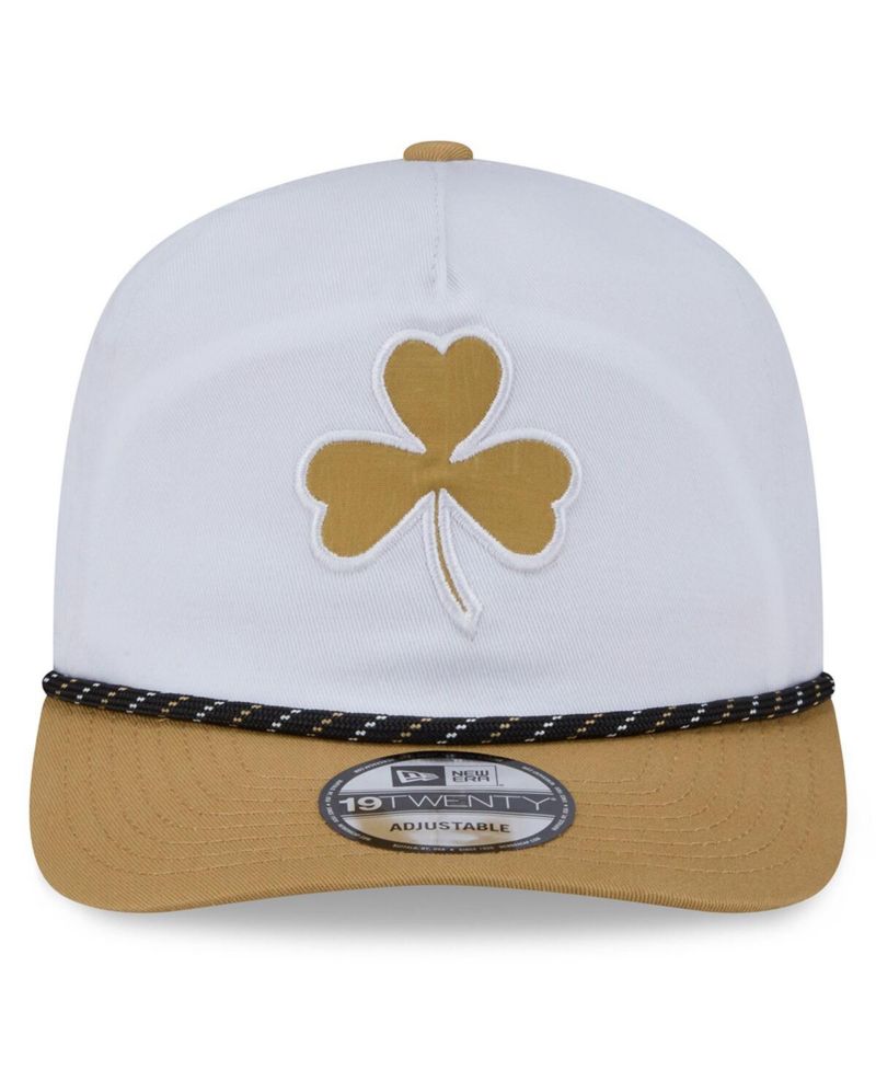 Men's White/Gold Boston Celtics 2025/26 City Edition 19TWENTY Adjustable Hat