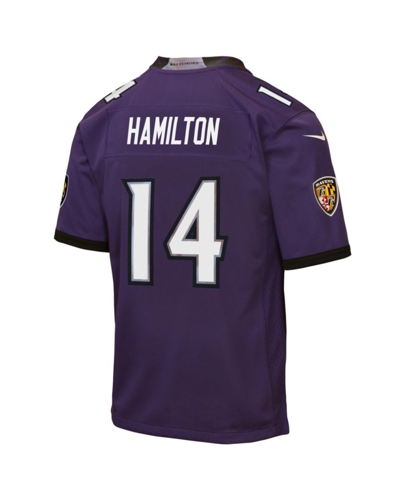 Big Boys and Girls Kyle Hamilton Purple Baltimore Ravens Team Game Jersey