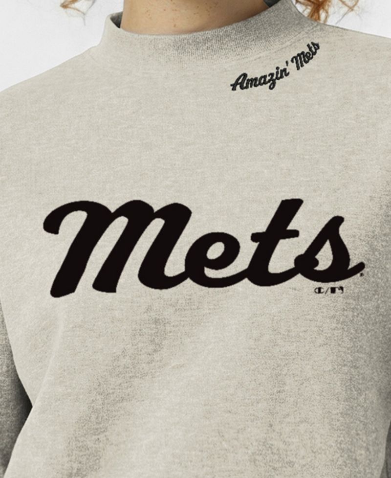 Women's New York Mets Triumph Tri-Blend Fleece Graphic Sweatshirt