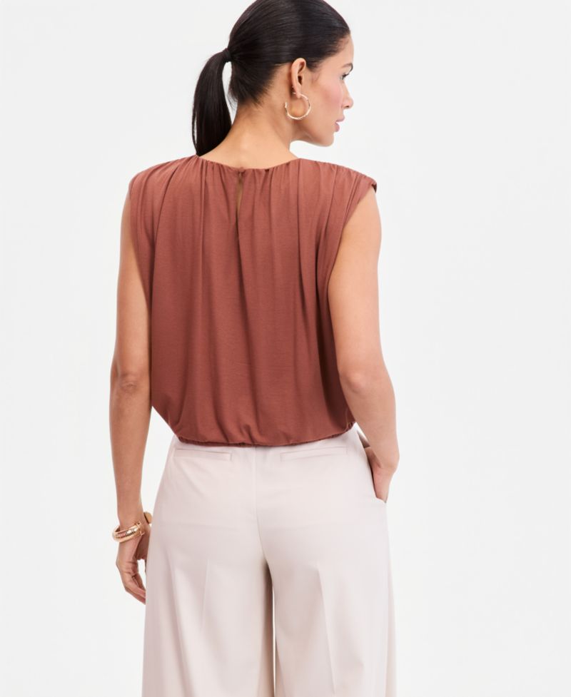 Women's Sleeveless Blouson Top