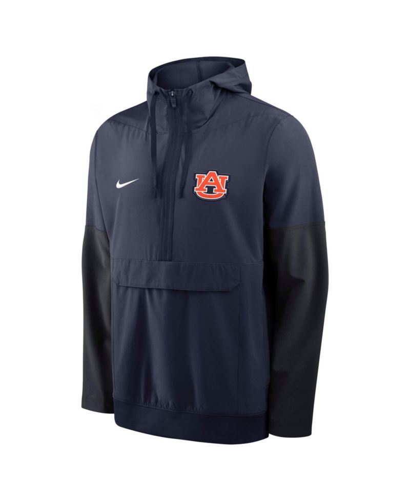 Men's Navy Auburn Tigers Anorak Half-Zip Hoodie Jacket
