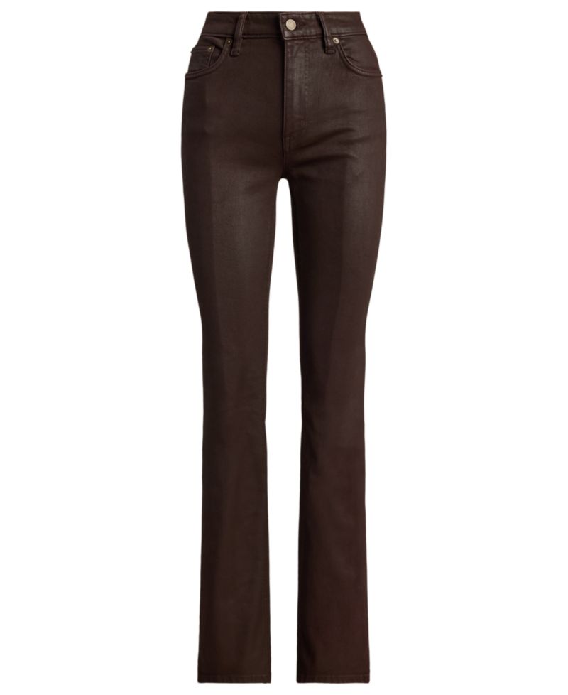 Women's High-Rise Bootcut Coated Jeans