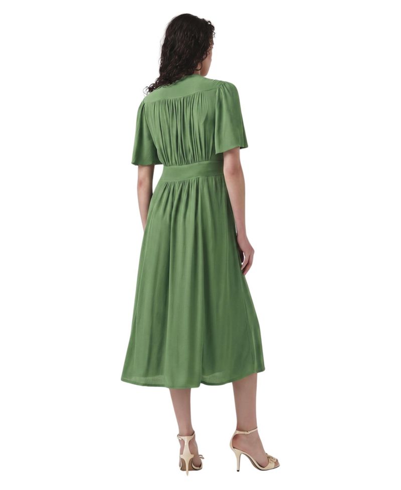 Women's Rosalie Angel Sleeve V-Neck Midi Dress
