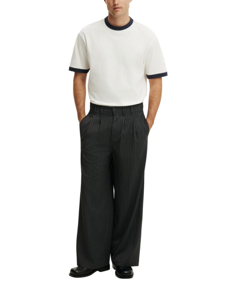 Men's Super Baggy Pleated Wide-Leg Pants