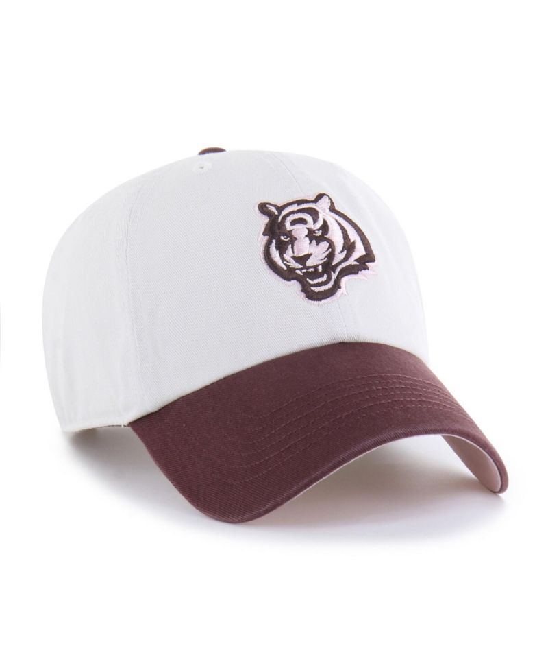 Men's and Women's Stone/Burgundy Cincinnati Bengals Love Letter Clean Up Adjustable Hat