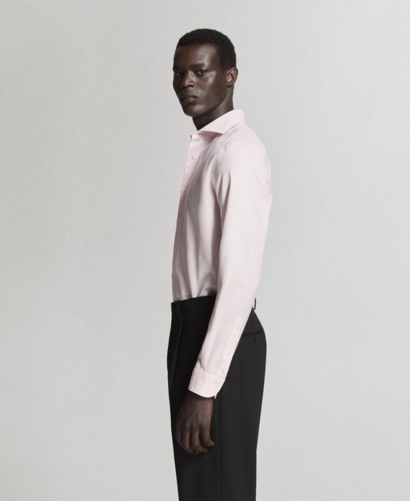 Men's Cotton Slim-Fit Suit Shirt