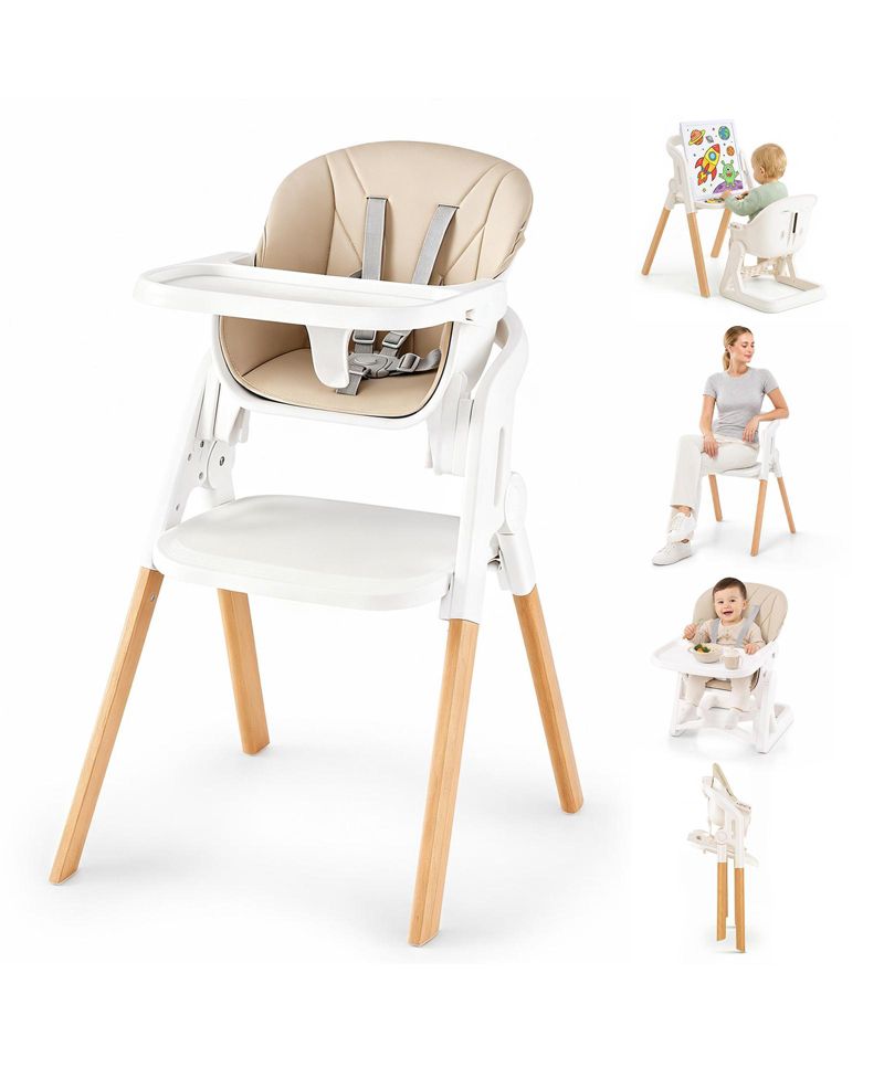 7-in-1 Convertible Adjustable Tray and Adjustable Heights High Chair