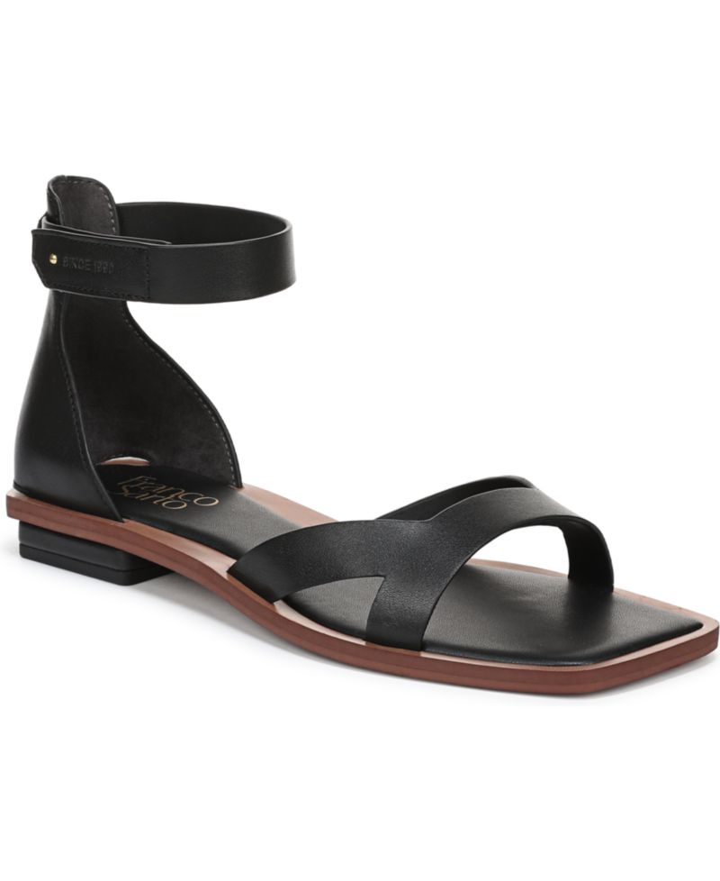 Women's Elisa Open Square Toe Ankle Strap Flat Sandals