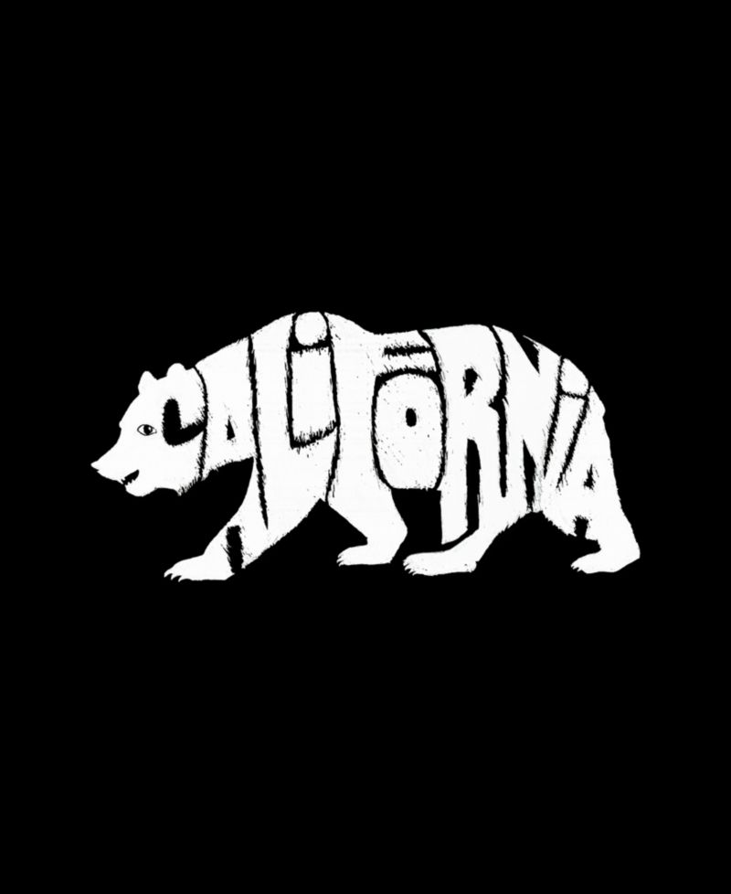 Plus Size California Bear Word Art T-Shirt