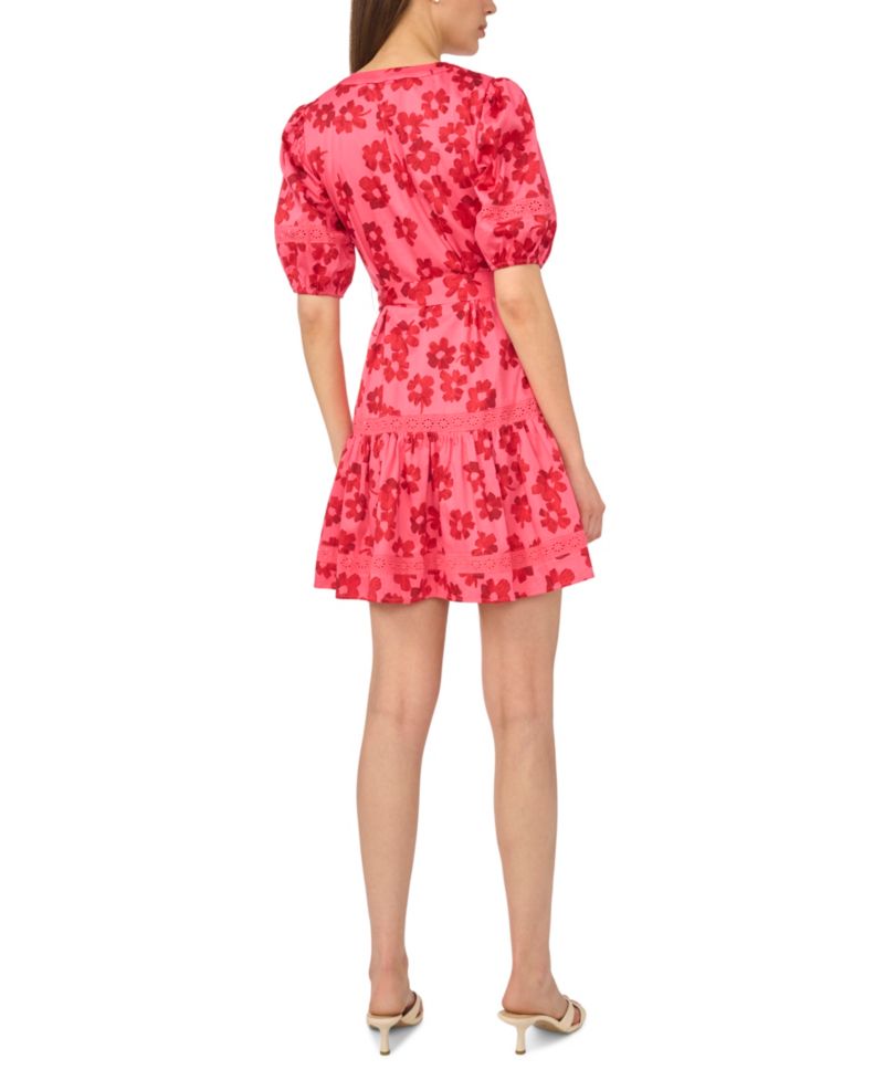 Women's Printed Crewneck Mini Dress