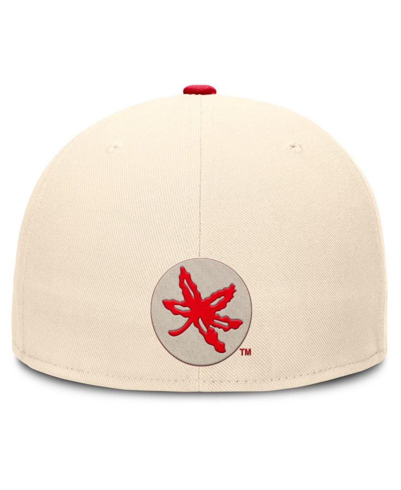 Men's Natural Ohio State Buckeyes Primetime True Performance Fitted Hat