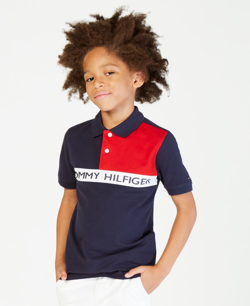 Big Boys Front Logo Colorblocked Polo