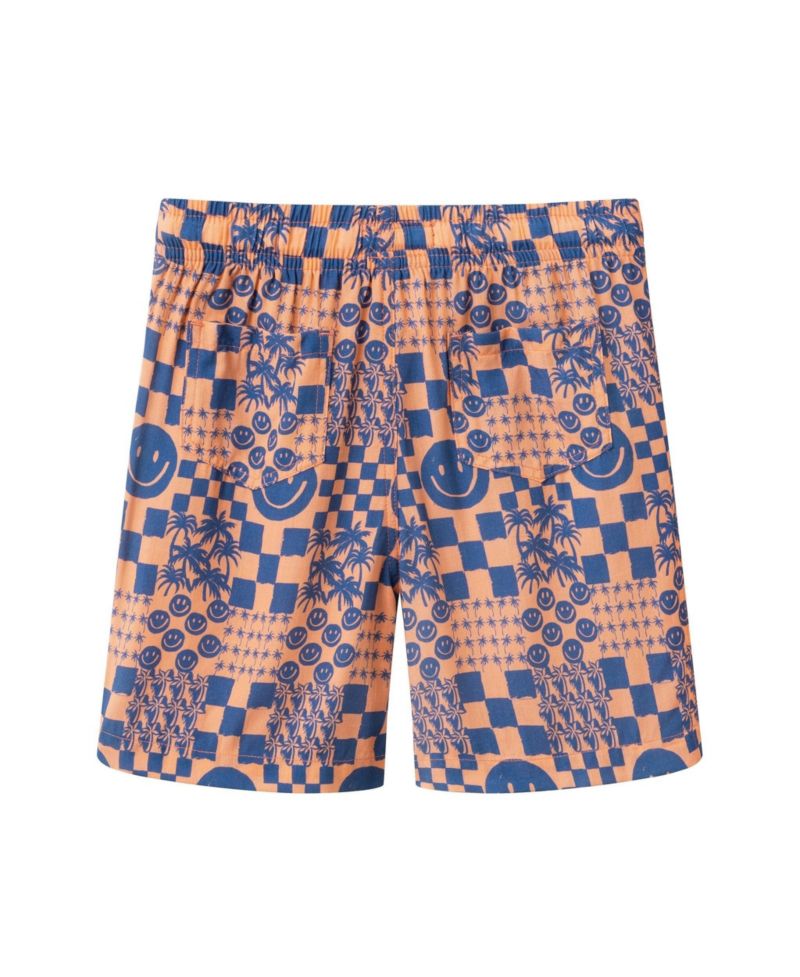 Big Boys Allover Smiley Print Buttondown and Shorts Set