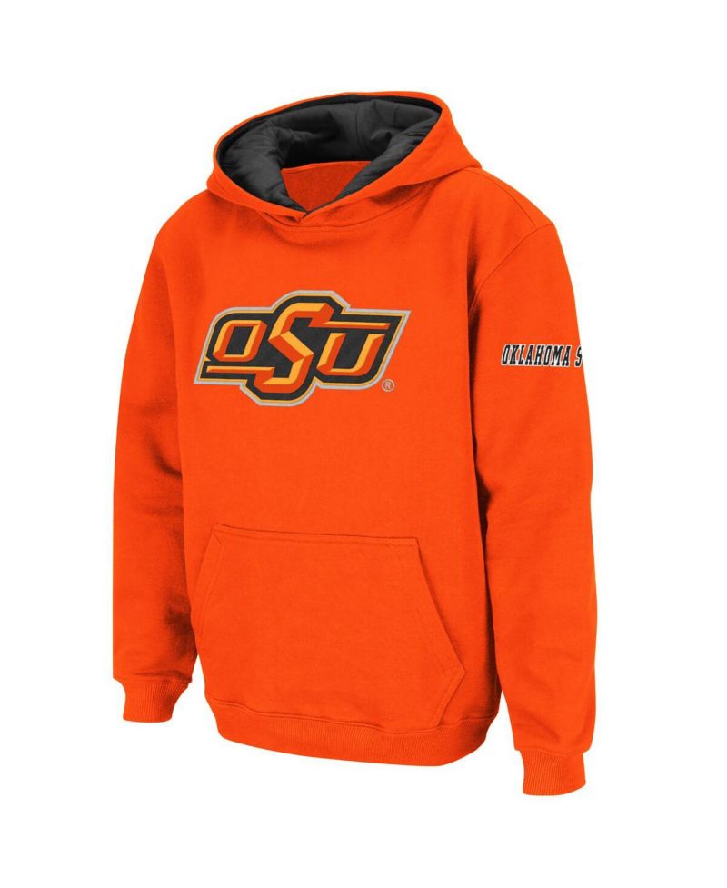 Big Boys Orange Oklahoma State Cowboys Big Logo Team Pullover Hoodie
