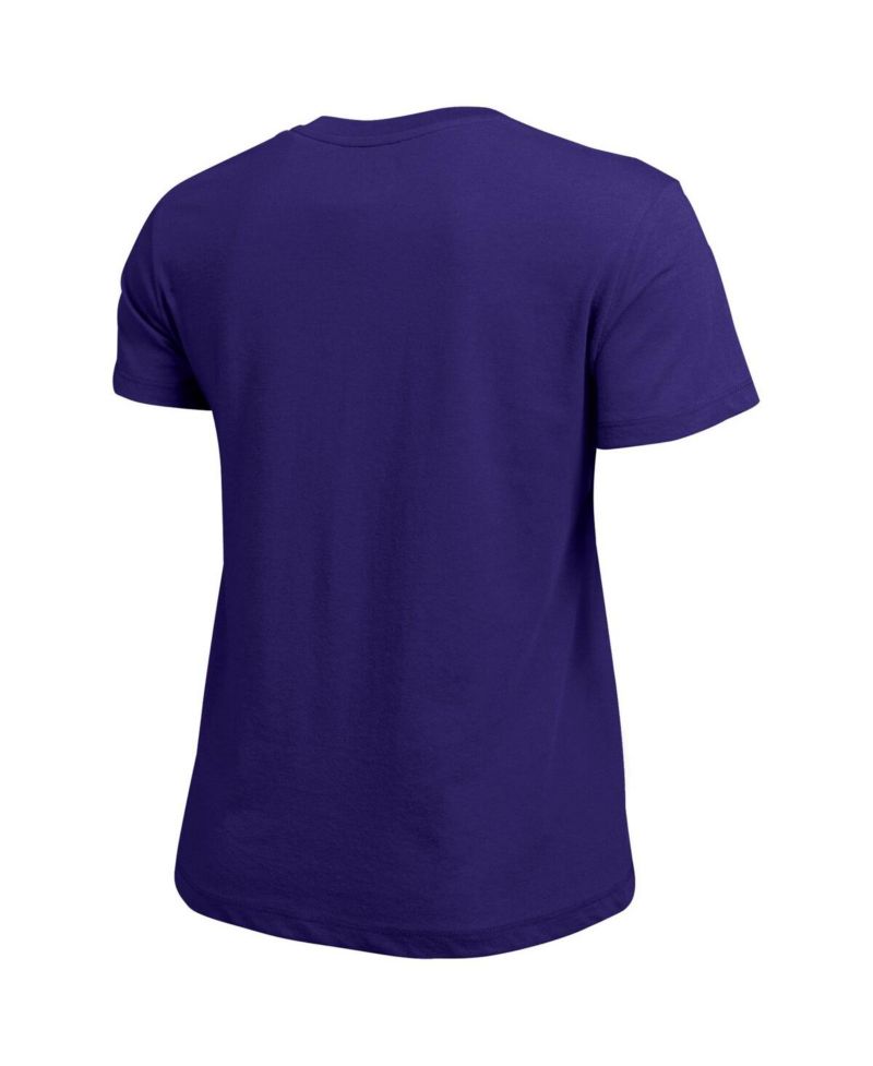 Women's Purple LSU Tigers Arched Over Logo T-Shirt