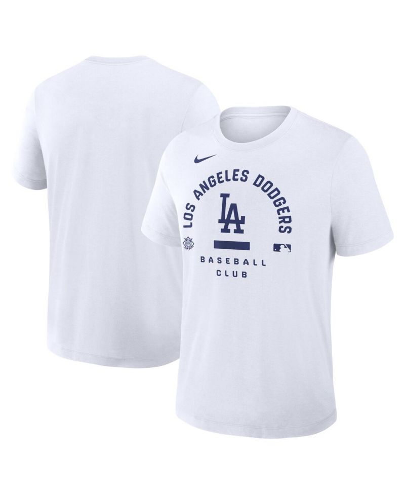 Men's White Los Angeles Dodgers Authentic Collection Early Work Tri-Blend Dri-FIT T-Shirt
