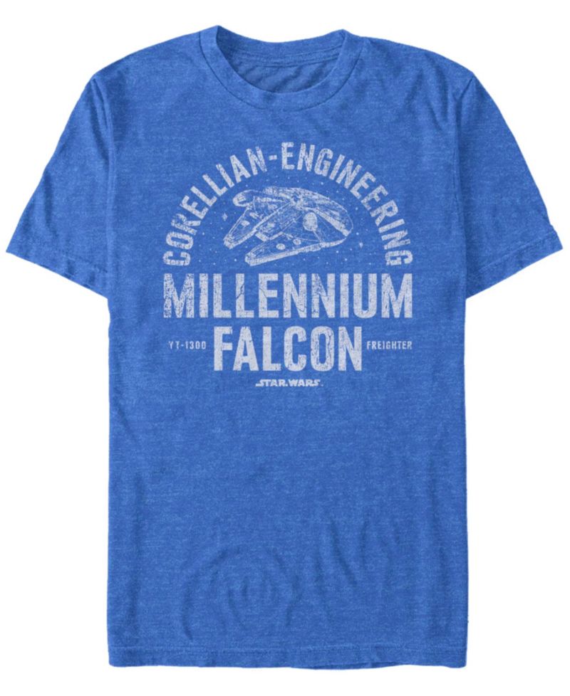 Men's Star Wars Millennium Falcon Corellian Engineering Freighter Short Sleeve T-shirt