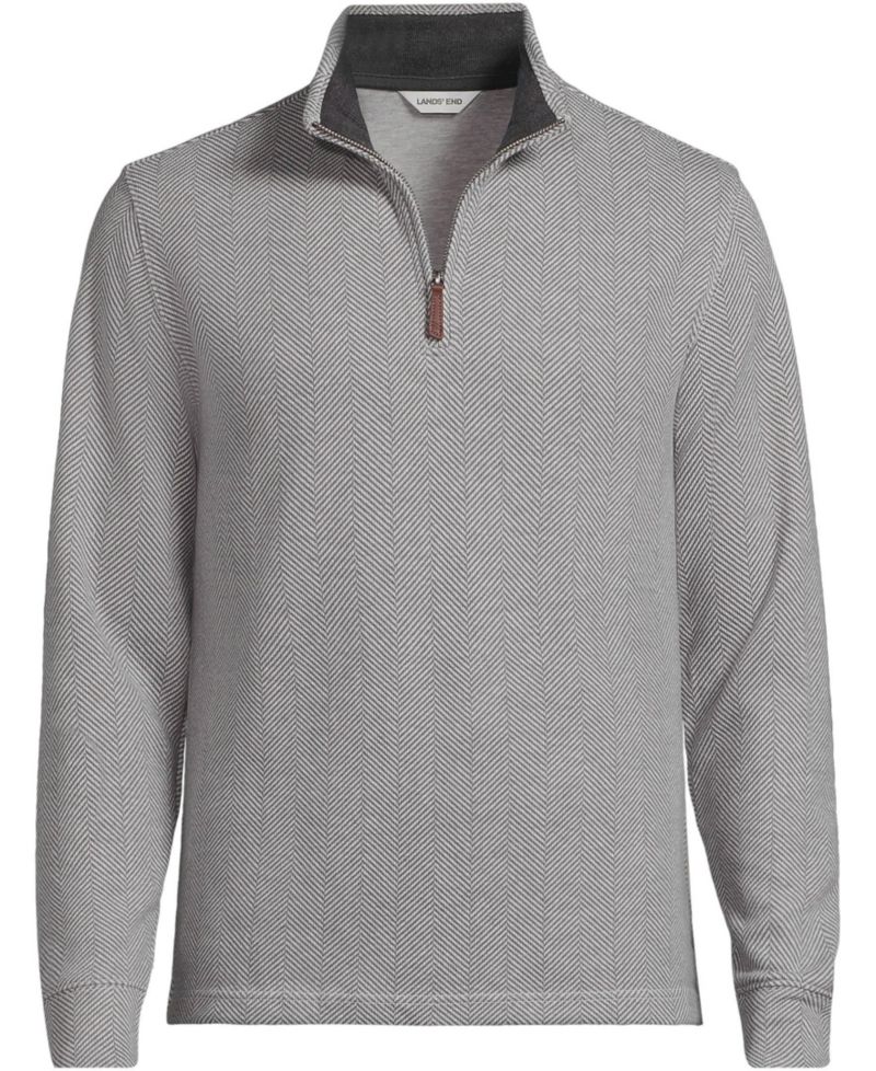 Men's Bedford Rib Casual Quarter Zip Pullover Sweater
