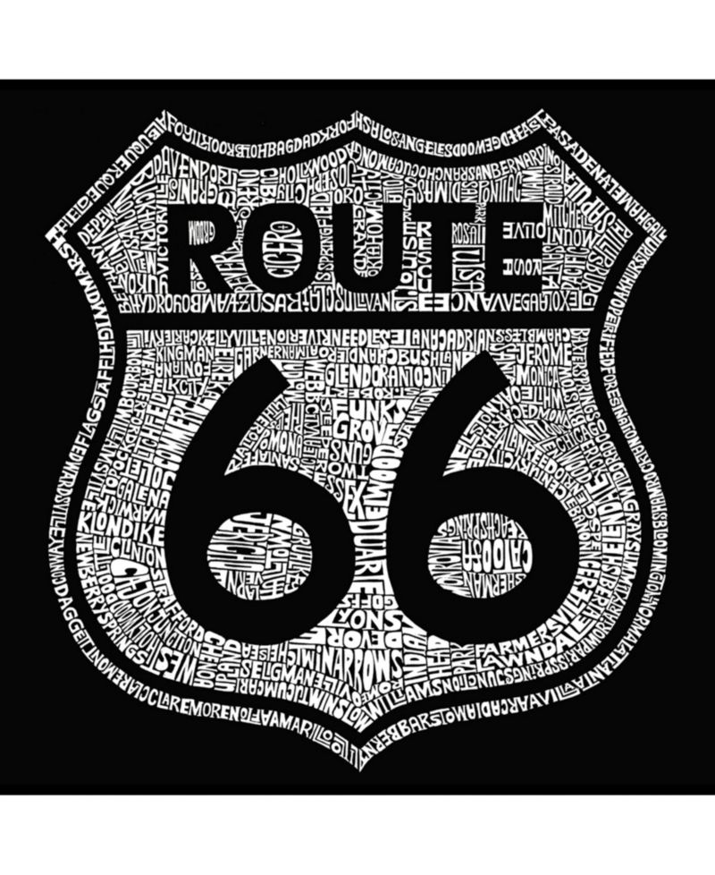 Men's Word Art Cities Along The Legendary Route 66 Crewneck Sweatshirt