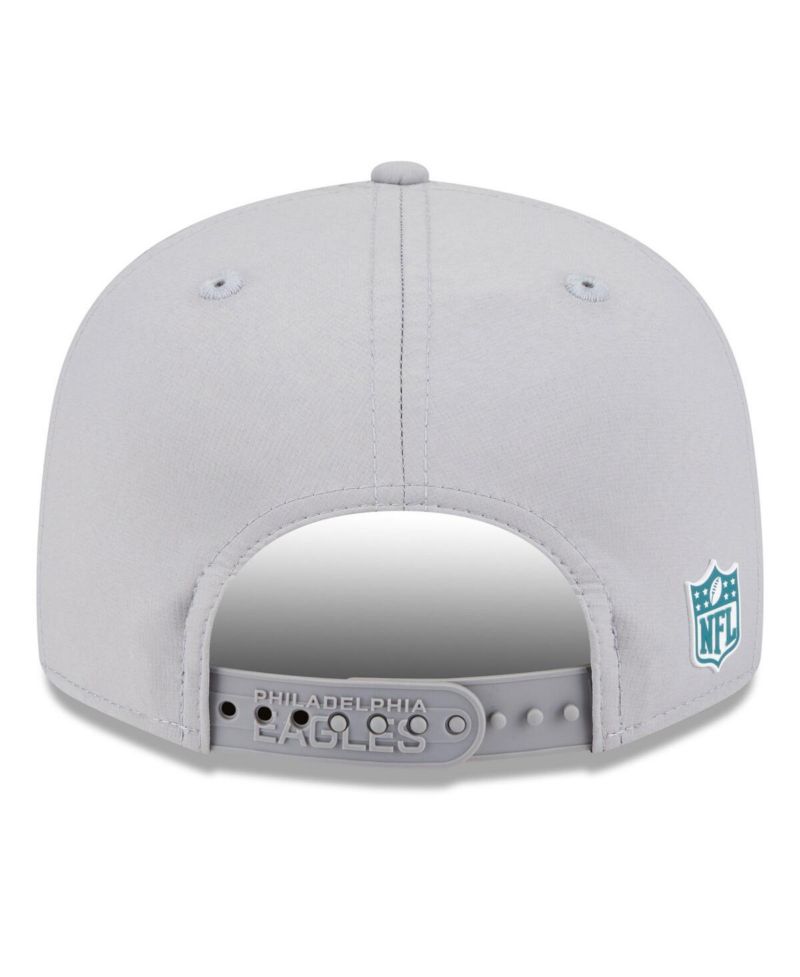 Men's Gray Philadelphia Eagles 2025 Sideline Split Panel 9FIFTY Snapback Hat