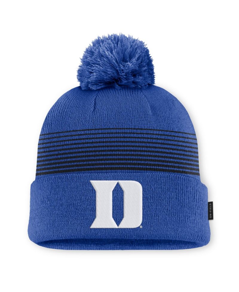 Men's and Women's Royal Duke Blue Devils 2026 On-Field Cuffed Knit Hat with Pom