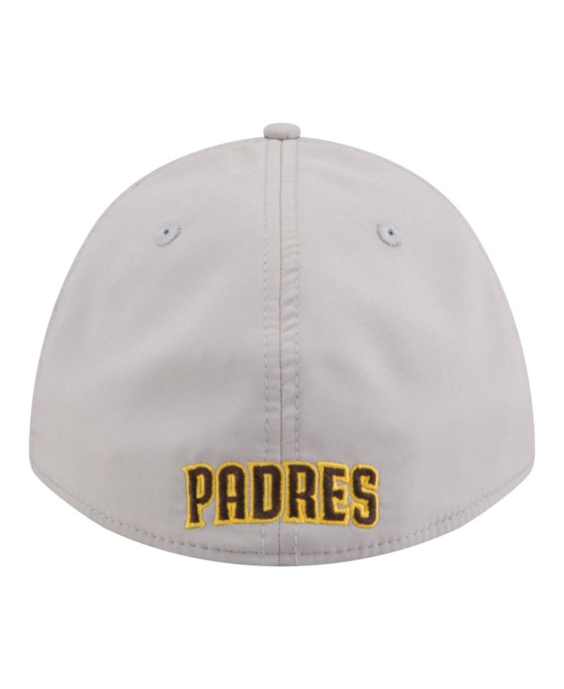 Men's Gray San Diego Padres Patch 39THIRTY A-Frame M-Crown Perforated Flex Hat