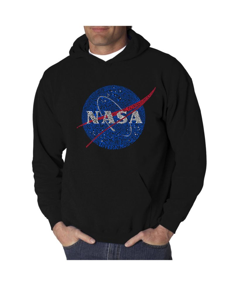 Men's Word Art Hoodie - Nasa Meatball Logo