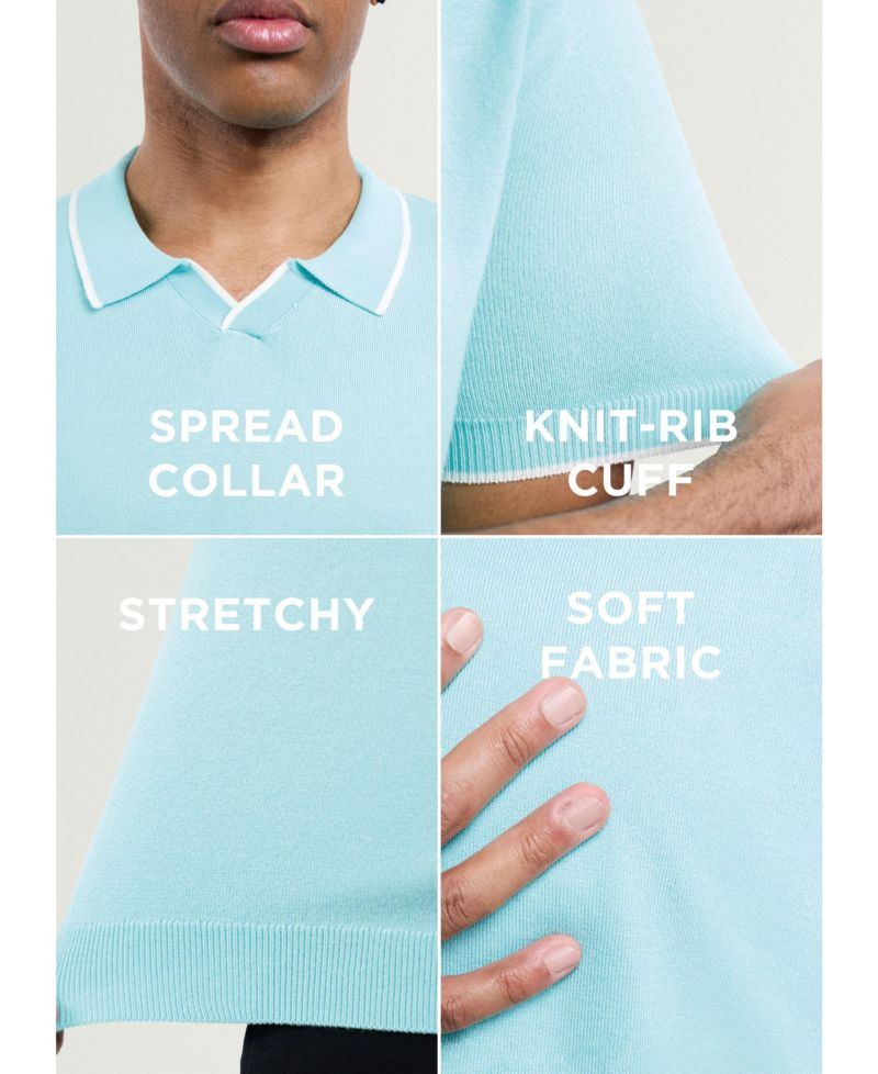 Men's Johnny Collar Sweater Polo