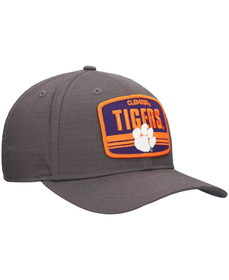 Men's Charcoal Clemson Tigers Team Elevated 9SEVENTY Stretch-Snap Adjustable Hat