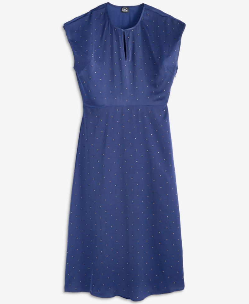 Women's Crystal Embellished Satin Midi Dress