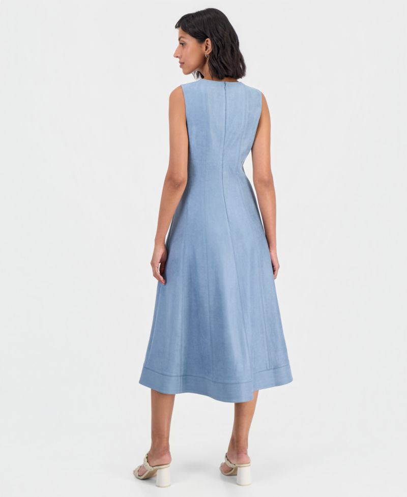 Women's Sleeveless A-Line Midi Dress
