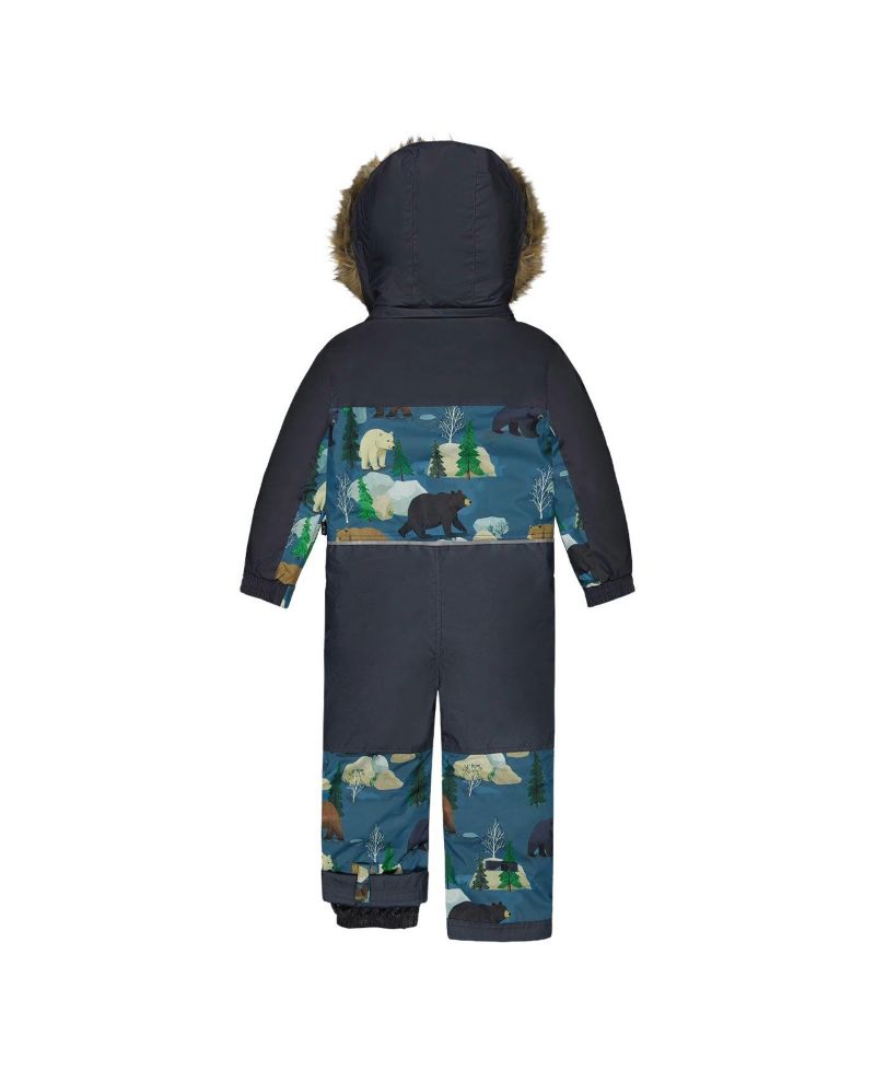 Little and Big Boy ( 6 TO 8 ) One Piece Discover Snowsuit Bear Print