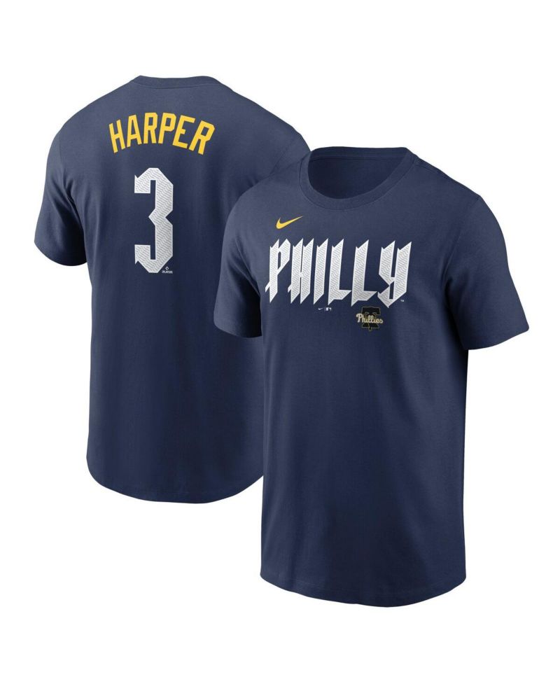 Men's Bryce Harper Royal Philadelphia Phillies 2024 City Connect Fuse Name & Number T-Shirt
