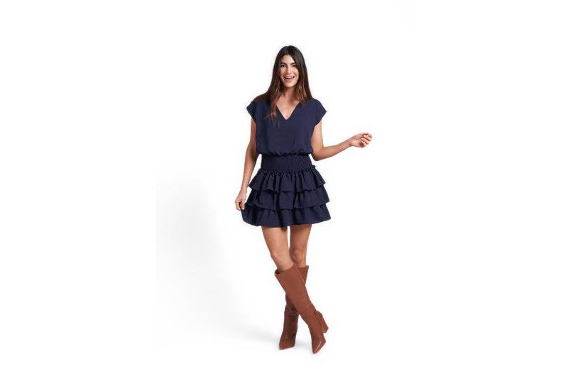 Women's Isabella Smocked Waist Crinkled Fabric Dress